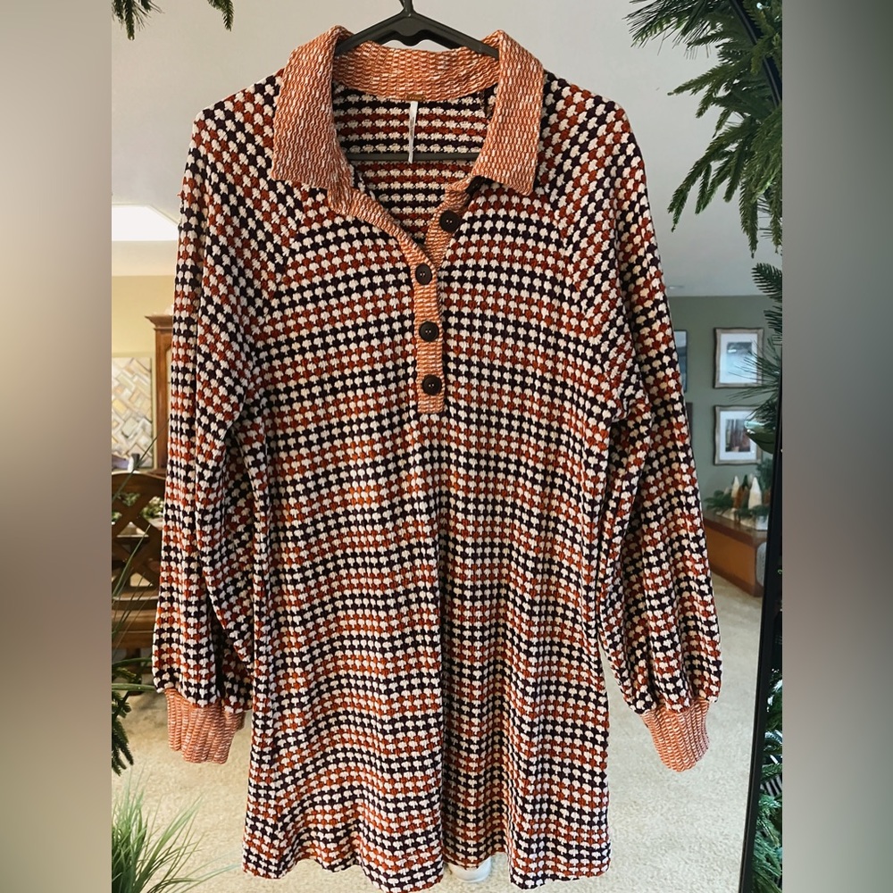Free People Sweater Dress Retro Style